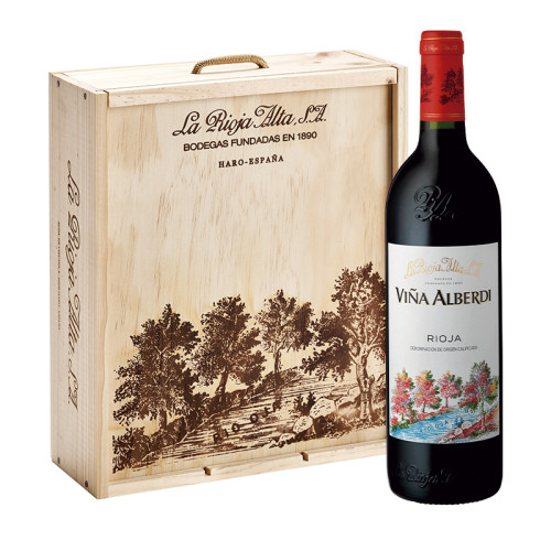 Viña Alberdi Crianza 2019 Caja de madera 3 botellas 75 cl.