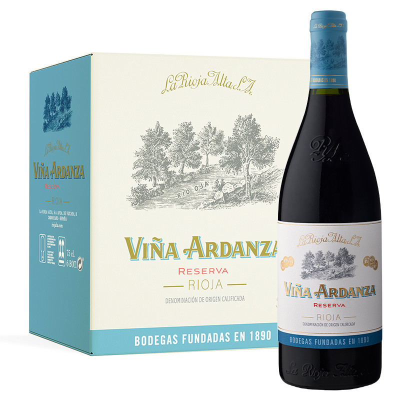 Viña Ardanza Reserva 2019 Caja de cartón 12 botellas 75 cl.