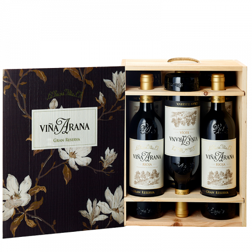 Viña Arana Gran Reserva 2016 Caja madera 6 bot. 75 cl.