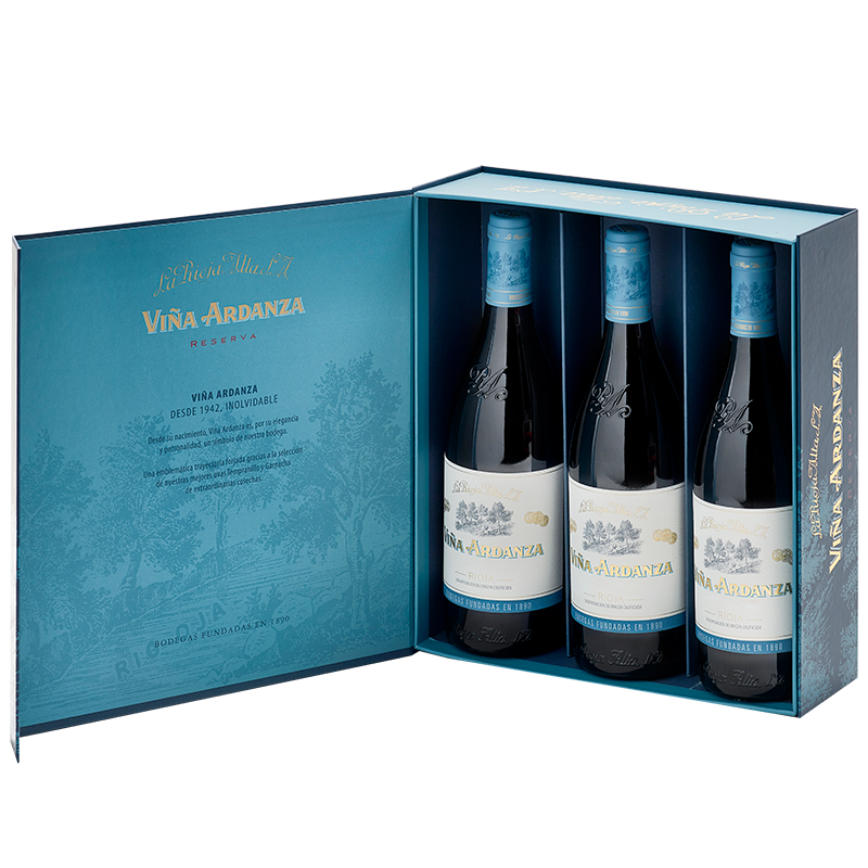 Viña Ardanza Reserva 2019 Caja de cartón 3 botellas 75 cl.