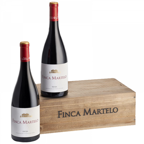 Finca Martelo 2019 Caja de madera 2 botellas 75 cl.