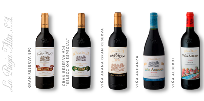 Vinos Rioja de la Bodega La Rioja Alta, S.A.